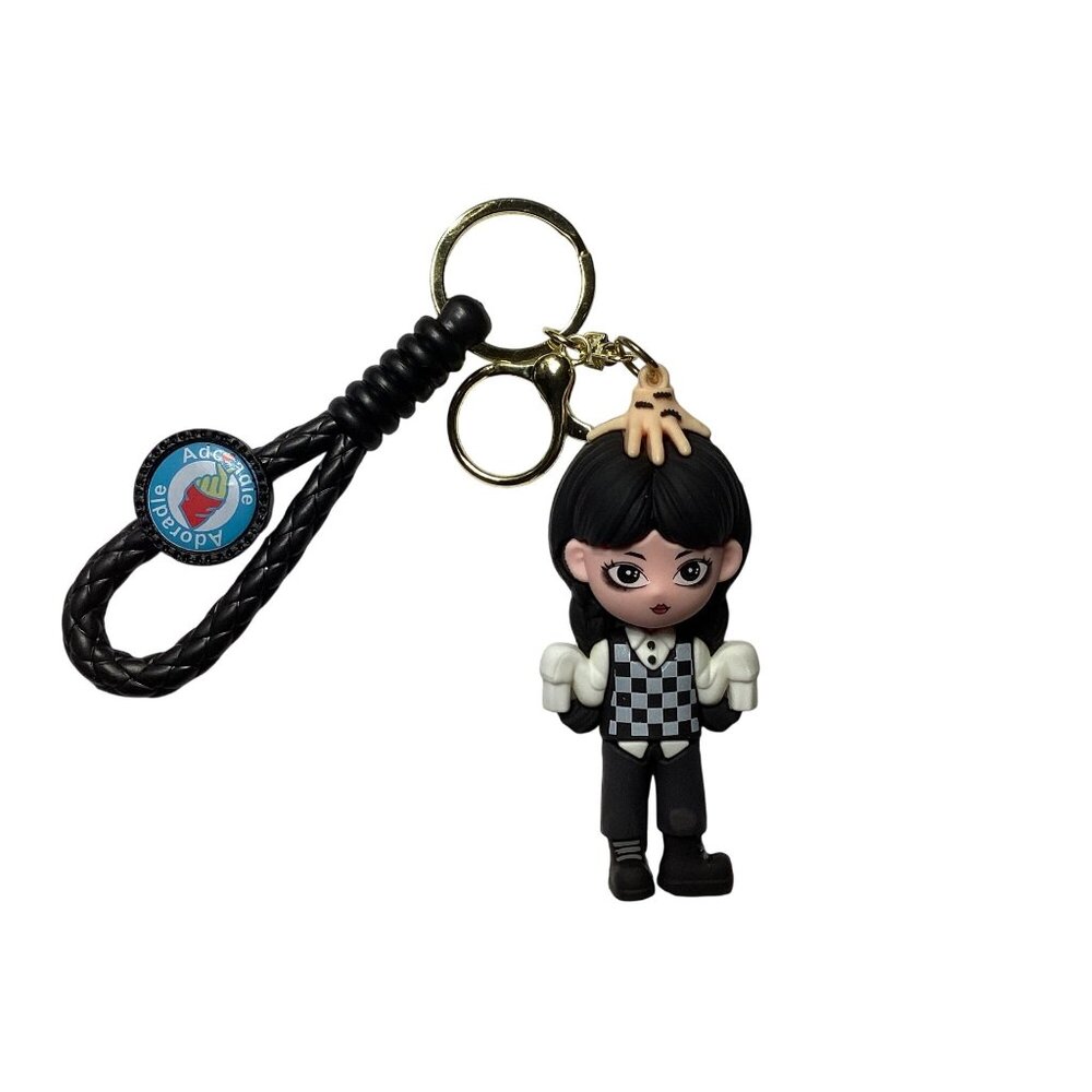 Keychain Charm Wednesday Addams Keychain Figurine W/ Noose NEW